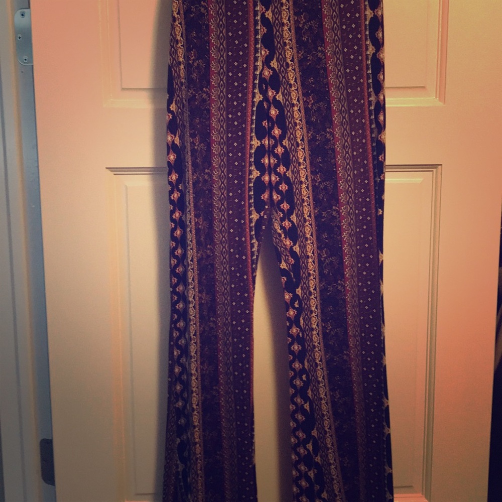 Bohemian stretchy flare pants